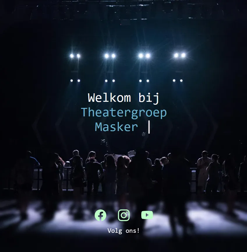 Detailpagina van de Masker theatervereniging website